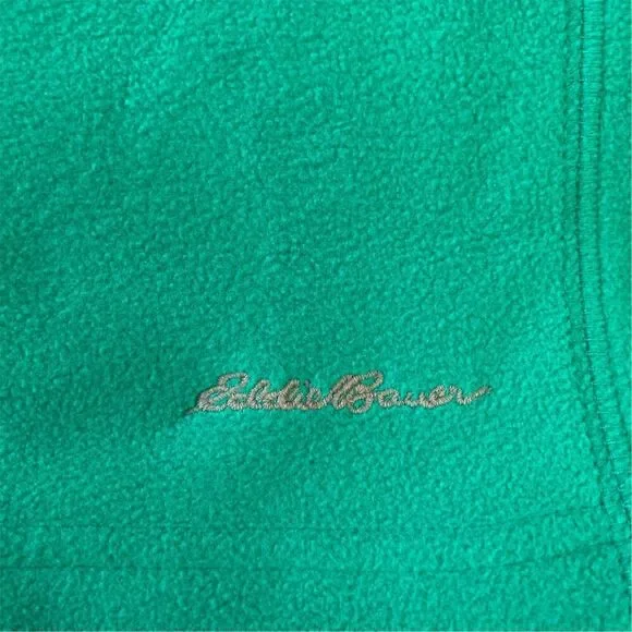Eddie Bauer Women's 2XL Green 1/4 Zip Fleece Pullover - Picture 4 of 6